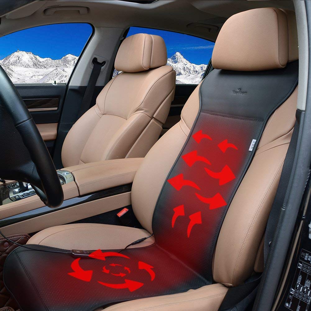 Xljh Car Auto Seat Heated Seat Cushion Warmer Pad Heating Pad Heating Mats Non-Slip Knitting Fiber Winter Protective Auto Covers 1pc
