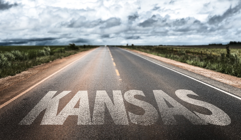Kansas Written on a Road